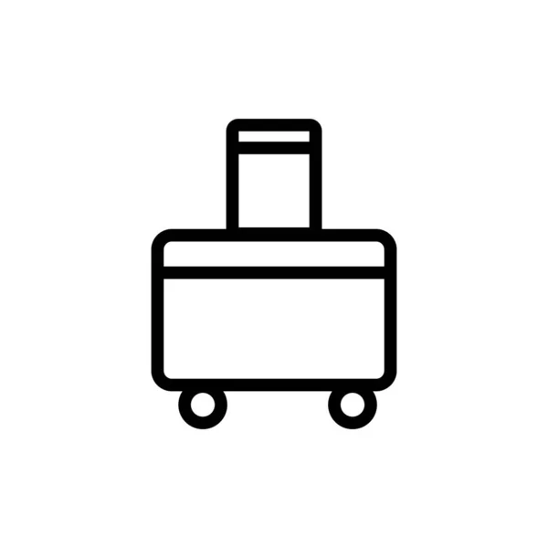 Vecteur icône voyage bagages. Illustration de symbole de contour isolé — Image vectorielle