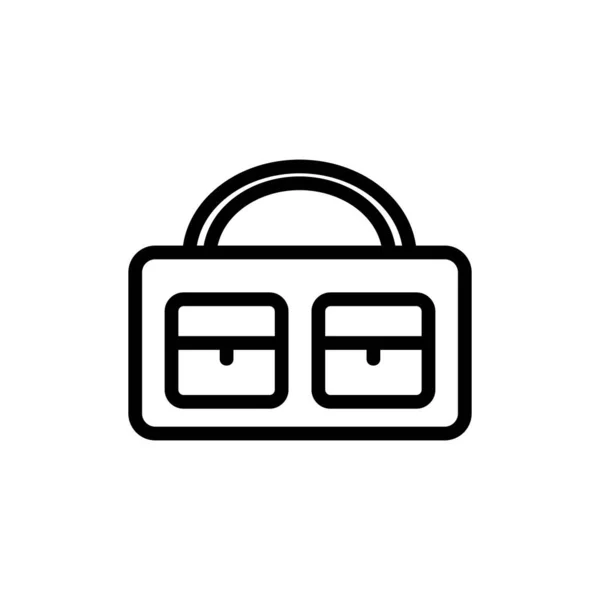 Baggage travel icon vector. Isolated contour symbol illustration — Stock Vector