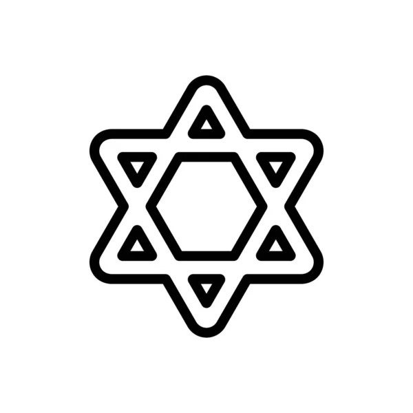 Israels ikon vektor. Isolerad kontur symbol illustration — Stock vektor