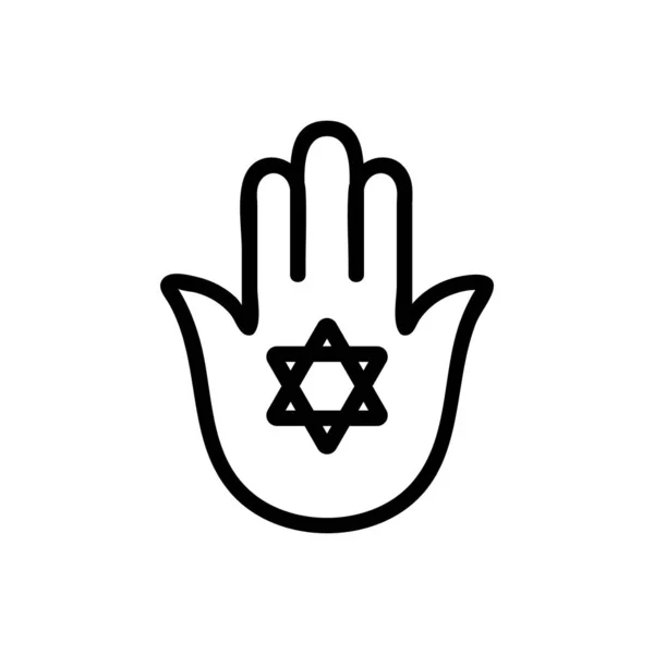 İsrail ikon vektörü. İzole edilmiş kontür sembolü gösterimi — Stok Vektör
