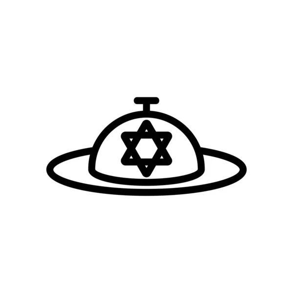 Izraelský vektor ikon. Izolovaný obrysový symbol ilustrace — Stockový vektor