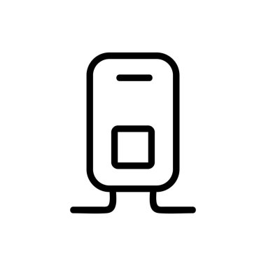 Ev ısıtıcısı ikon taşıyıcısı. İzole edilmiş kontür sembolü gösterimi