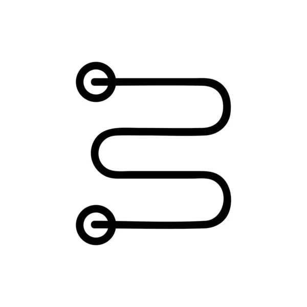 Ikona wektora elektrycznego. Ilustracja izolowanego symbolu konturu — Wektor stockowy