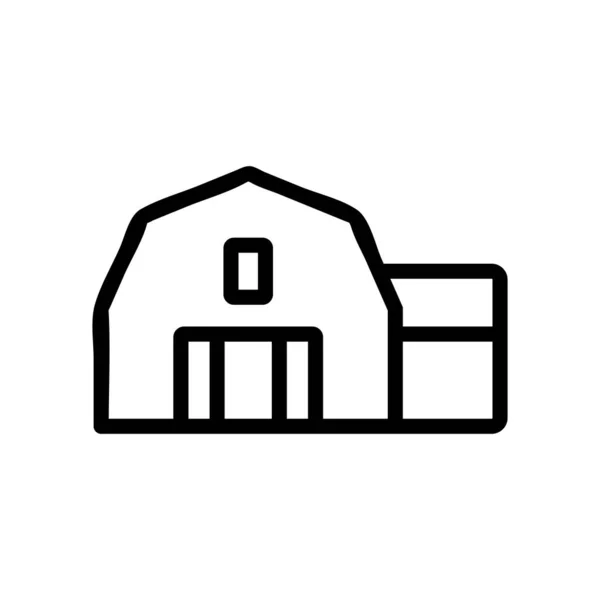 Farm hus ikon vektor. Isolerad kontur symbol illustration — Stock vektor