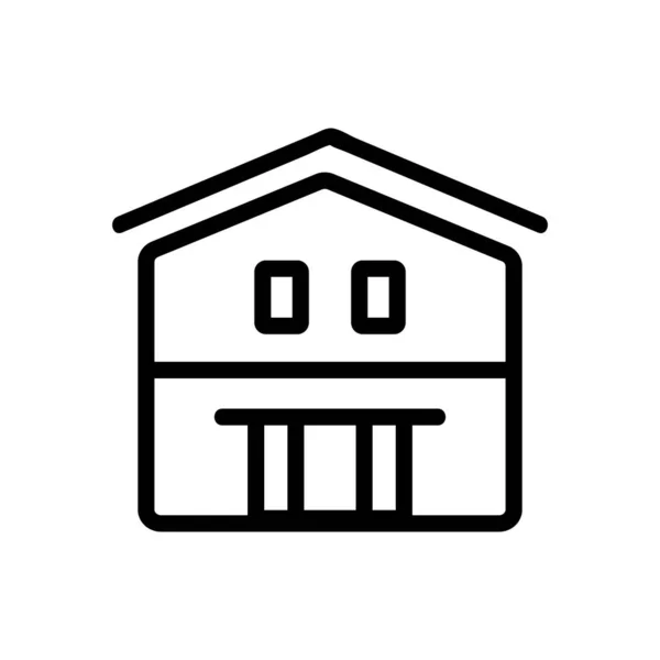 Casa de campo icono vector. Ilustración del símbolo de contorno aislado — Archivo Imágenes Vectoriales