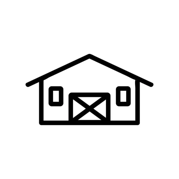 Huis boerderij icoon vector. Geïsoleerde contoursymbool illustratie — Stockvector