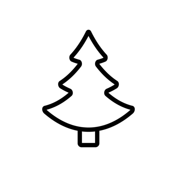 The pine tree icon vector. Isolated contour symbol illustration — Stock Vector