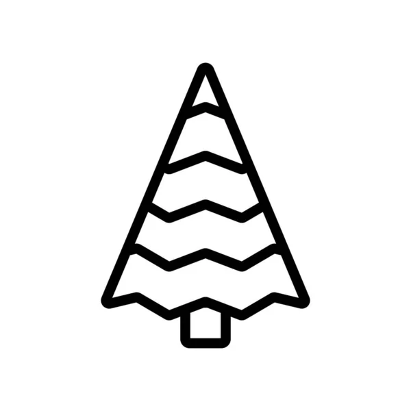 Vetor de ícone de árvore de Natal. Isolado contorno símbolo ilustração — Vetor de Stock