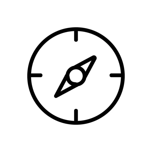Brújula vector icono. Ilustración del símbolo de contorno aislado — Vector de stock