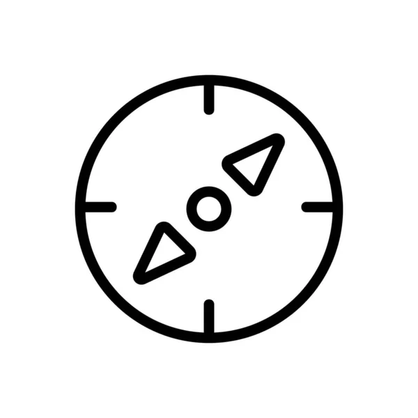 Brújula vector icono turístico. Ilustración del símbolo de contorno aislado — Vector de stock