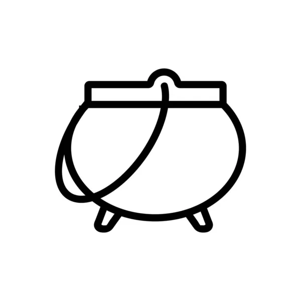 Vector icono poción caldero. Ilustración del símbolo de contorno aislado — Archivo Imágenes Vectoriales