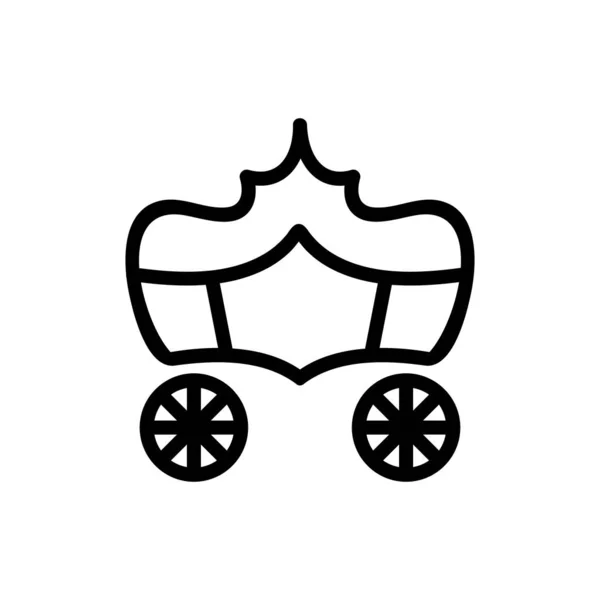 Coach Brougham vector icono. Ilustración del símbolo de contorno aislado — Archivo Imágenes Vectoriales