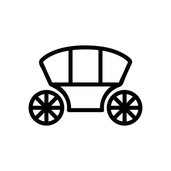 Coach Brougham vector icono. Ilustración del símbolo de contorno aislado — Vector de stock