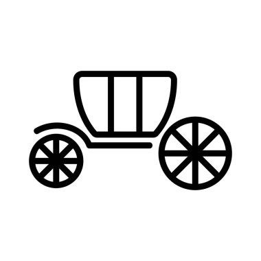 Koç Brougham ikon vektörü. İzole edilmiş kontür sembolü gösterimi