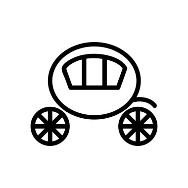 Koç Brougham ikon vektörü. İzole edilmiş kontür sembolü gösterimi