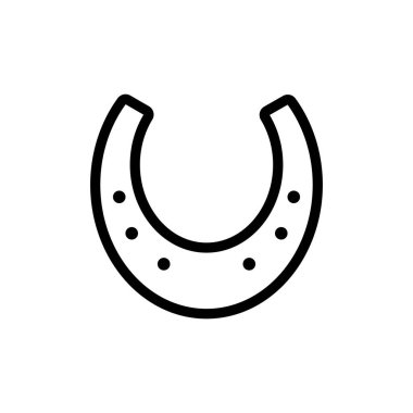 Demirci at nalı ikon vektörü. İzole edilmiş kontür sembolü gösterimi