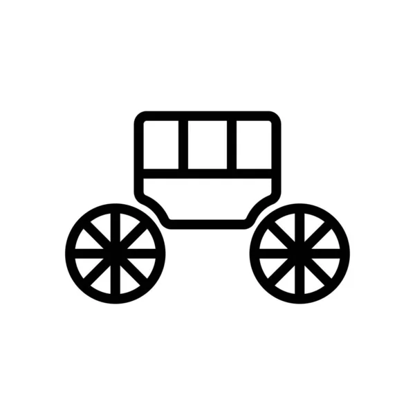Coach brougham icône vecteur. Illustration de symbole de contour isolé — Image vectorielle