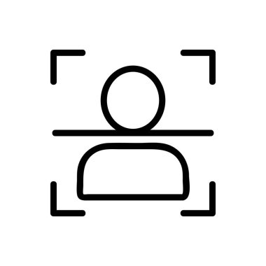 Tarayıcı adam simge vektörü. İzole edilmiş kontür sembolü gösterimi