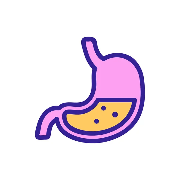 Stomach icon vector. Isolated contour symbol illustration — Stock Vector
