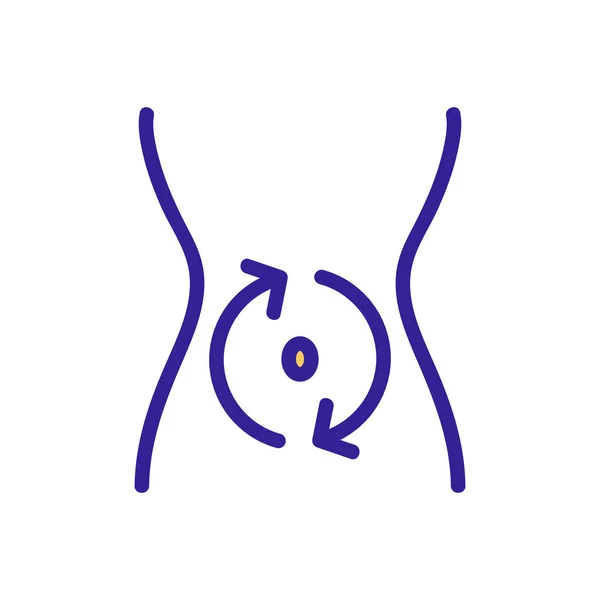Vetor de ícone do estômago. Isolado contorno símbolo ilustração — Vetor de Stock