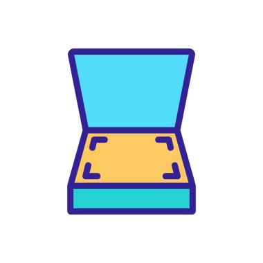 Tarayıcı simgesi vektörü. İzole edilmiş kontür sembolü gösterimi