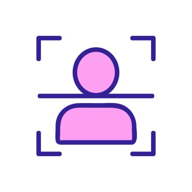 Tarayıcı adam simge vektörü. İzole edilmiş kontür sembolü gösterimi