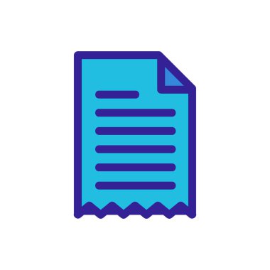 fatura dolar ikon vektörü. İzole edilmiş kontür sembolü gösterimi