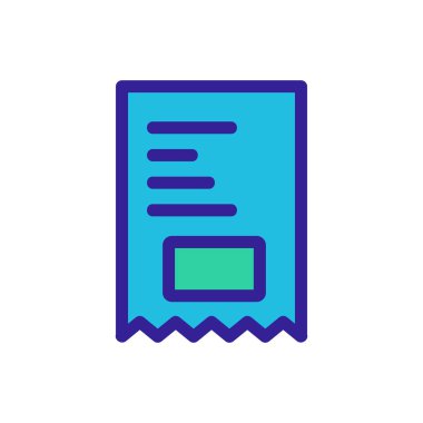 fatura dolar ikon vektörü. İzole edilmiş kontür sembolü gösterimi