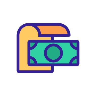 fatura dolar ikon vektörü. İzole edilmiş kontür sembolü gösterimi