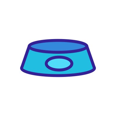 Evcil hayvan kasesi ikon vektörü. İzole edilmiş kontür sembolü gösterimi