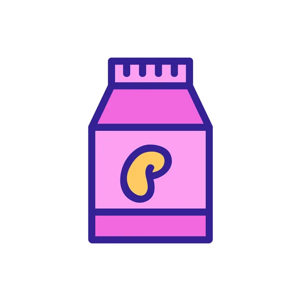 Vektor ikon mentega kacang. Ilustrasi simbol kontur terisolasi - Stok Vektor