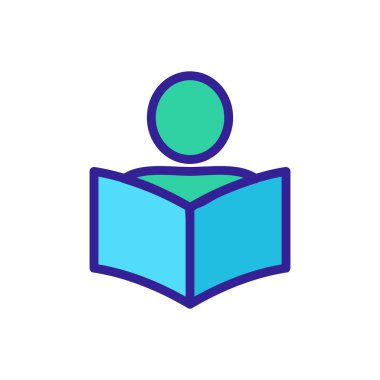 Gazete ikonu vektörü. İzole edilmiş kontür sembolü gösterimi