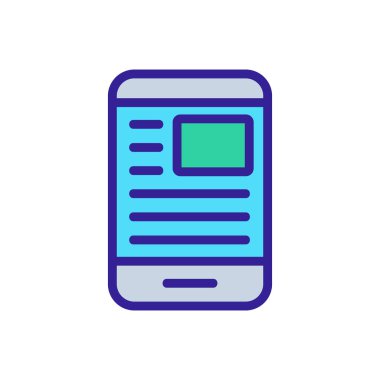 Gazete ikonu vektörü. İzole edilmiş kontür sembolü gösterimi