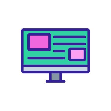 Gazete ikonu vektörü. İzole edilmiş kontür sembolü gösterimi