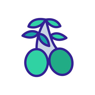 Zeytin ikonu vektörü. İzole edilmiş kontür sembolü gösterimi