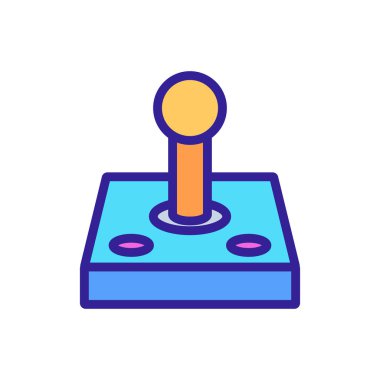 oyun simgesi vektörü. İzole edilmiş kontür sembolü gösterimi