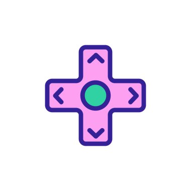 Oyun simgesi vektörünü kontrol et. İzole edilmiş kontür sembolü gösterimi