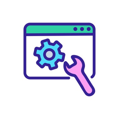 Programlama simgesi vektörünü ayarla. İzole edilmiş kontür sembolü gösterimi