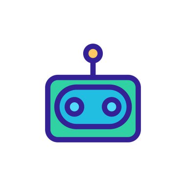 Sohbet robotu ikon vektörü. İzole edilmiş kontür sembolü gösterimi