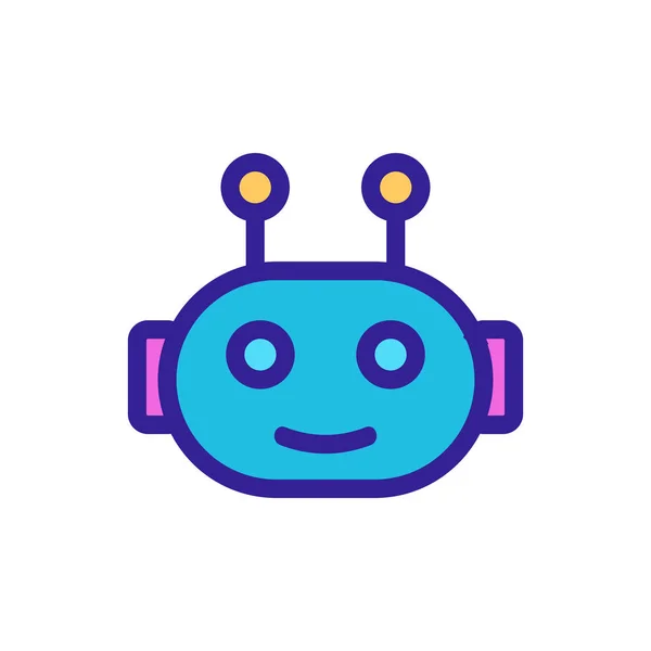 Chat bot ikon vektor. Elszigetelt körvonalszimbólum illusztráció — Stock Vector