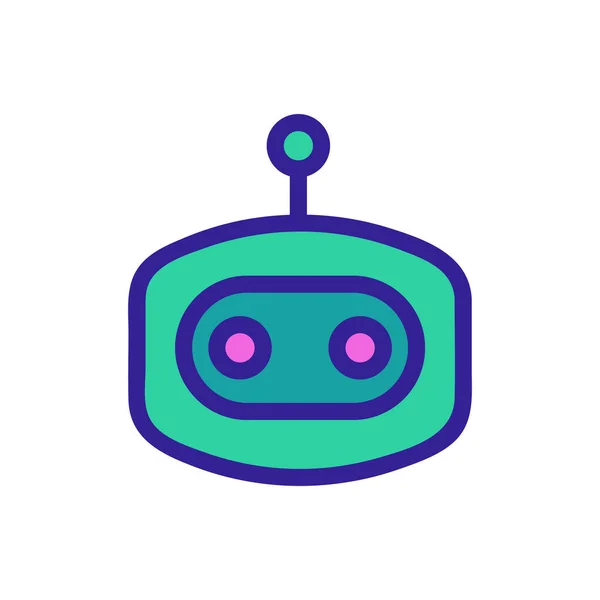 Chat bot ikon vektor. Elszigetelt körvonalszimbólum illusztráció — Stock Vector