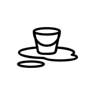 Kaygan zemin ikon vektörü. İzole edilmiş kontür sembolü gösterimi