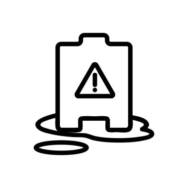 Islak temizlik ikonu vektörü. İzole edilmiş kontür sembolü gösterimi