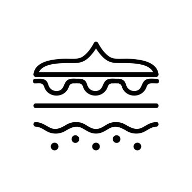 Cilt bakım ikonu vektörü. İzole edilmiş kontür sembolü gösterimi