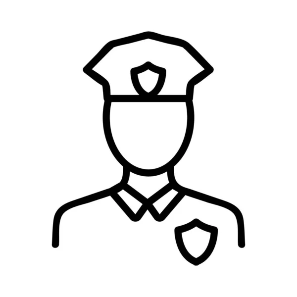 Sheriffens ikon vektor. Isolerad kontur symbol illustration — Stock vektor