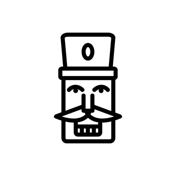 Nutcracker Icon vector. Изолированная контурная иллюстрация — стоковый вектор