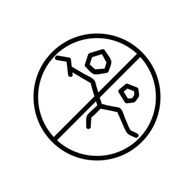 Heyelan Simgesi vektörü. İzole edilmiş kontür sembolü gösterimi