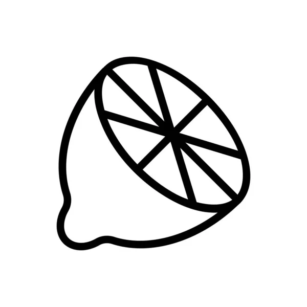Вектор иконок лайма. Изолированная контурная иллюстрация — стоковый вектор