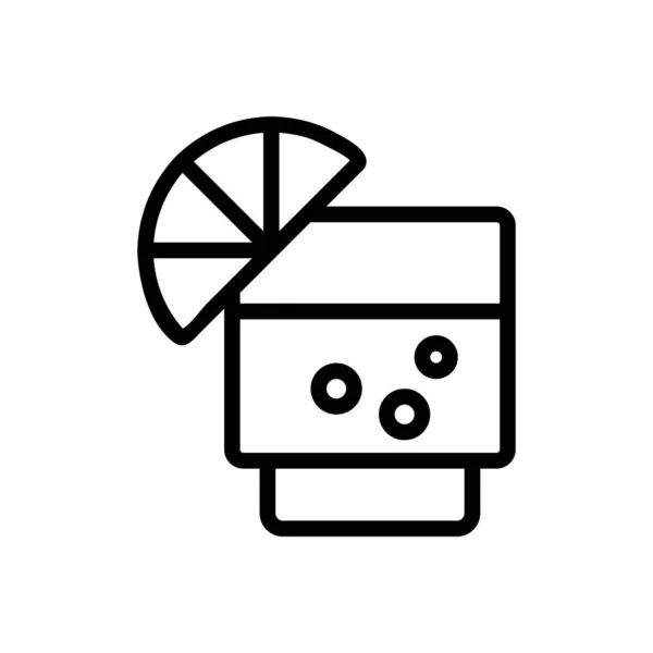 Kalk cocktail icoon vector. Geïsoleerde contoursymbool illustratie — Stockvector