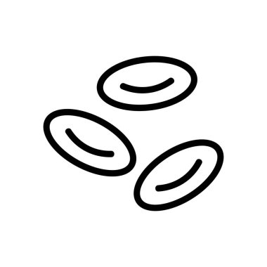 Kan hücresi analiz ikonu vektörü. İzole edilmiş kontür sembolü gösterimi